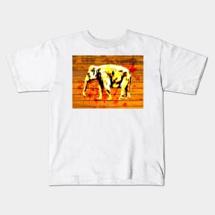 Elephant in Gold Kids T-Shirt